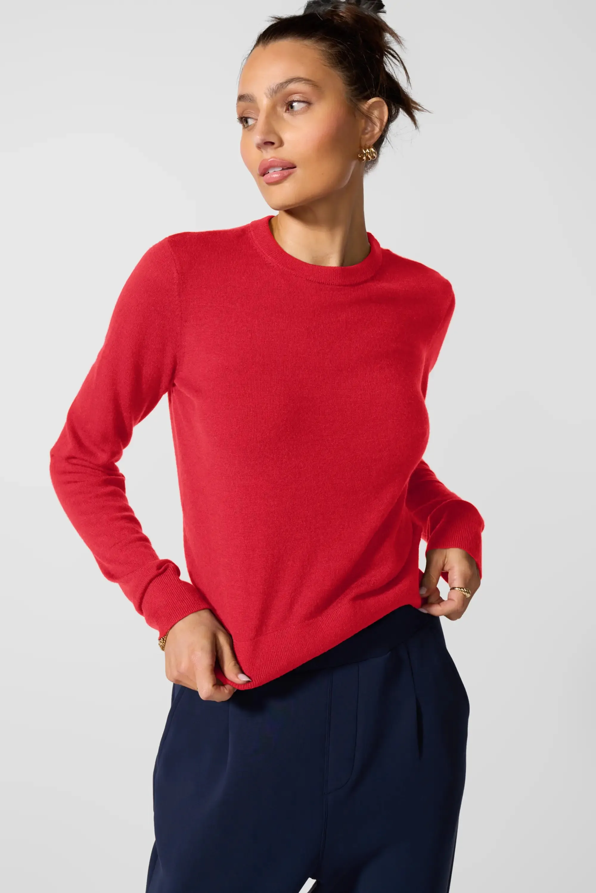 Merino Crew Neck - Tomato Puree sold by MPG