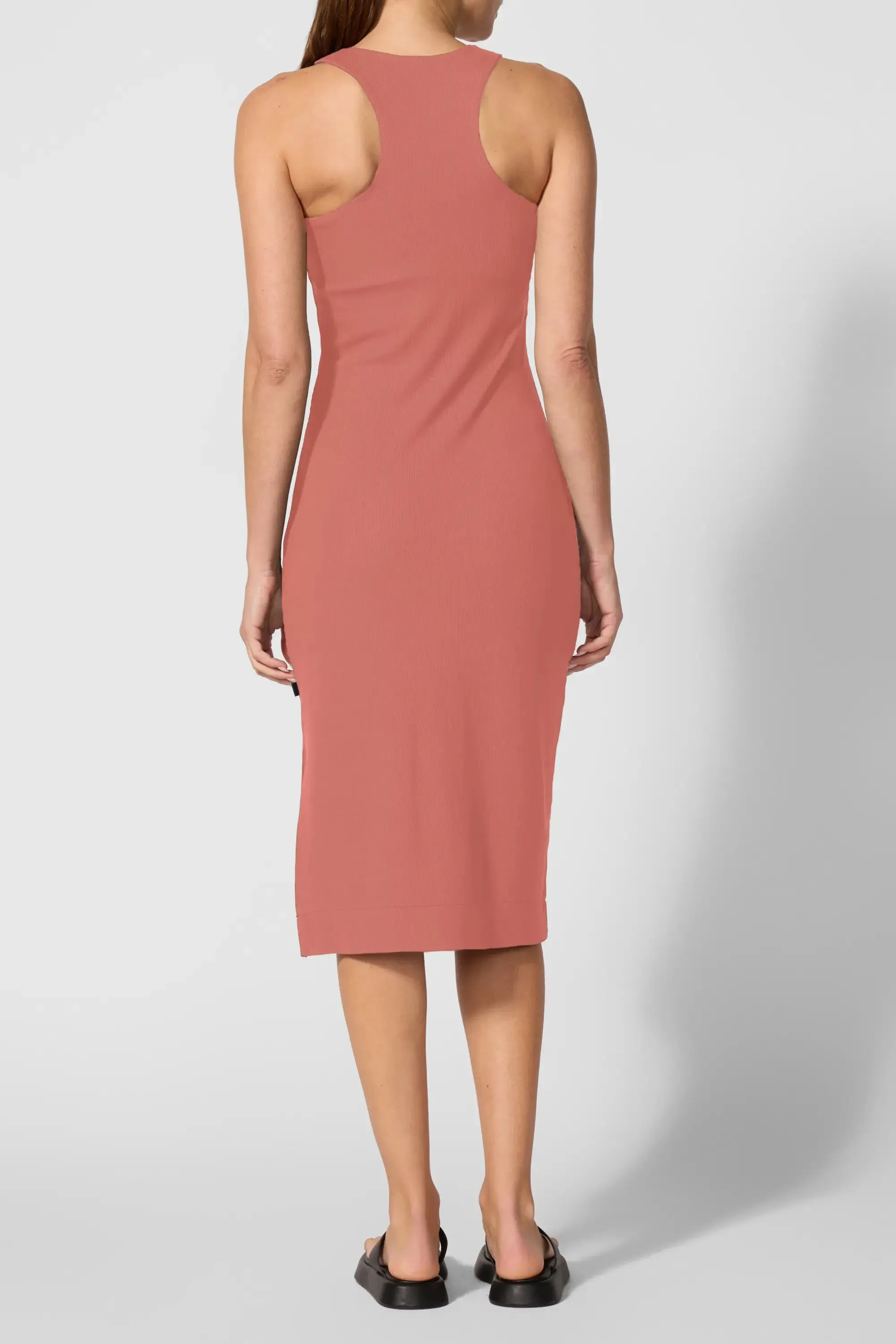 Symphony Ribbed Racer Back Dress - Cedar Wood sold by MPG product image thumbnail 3