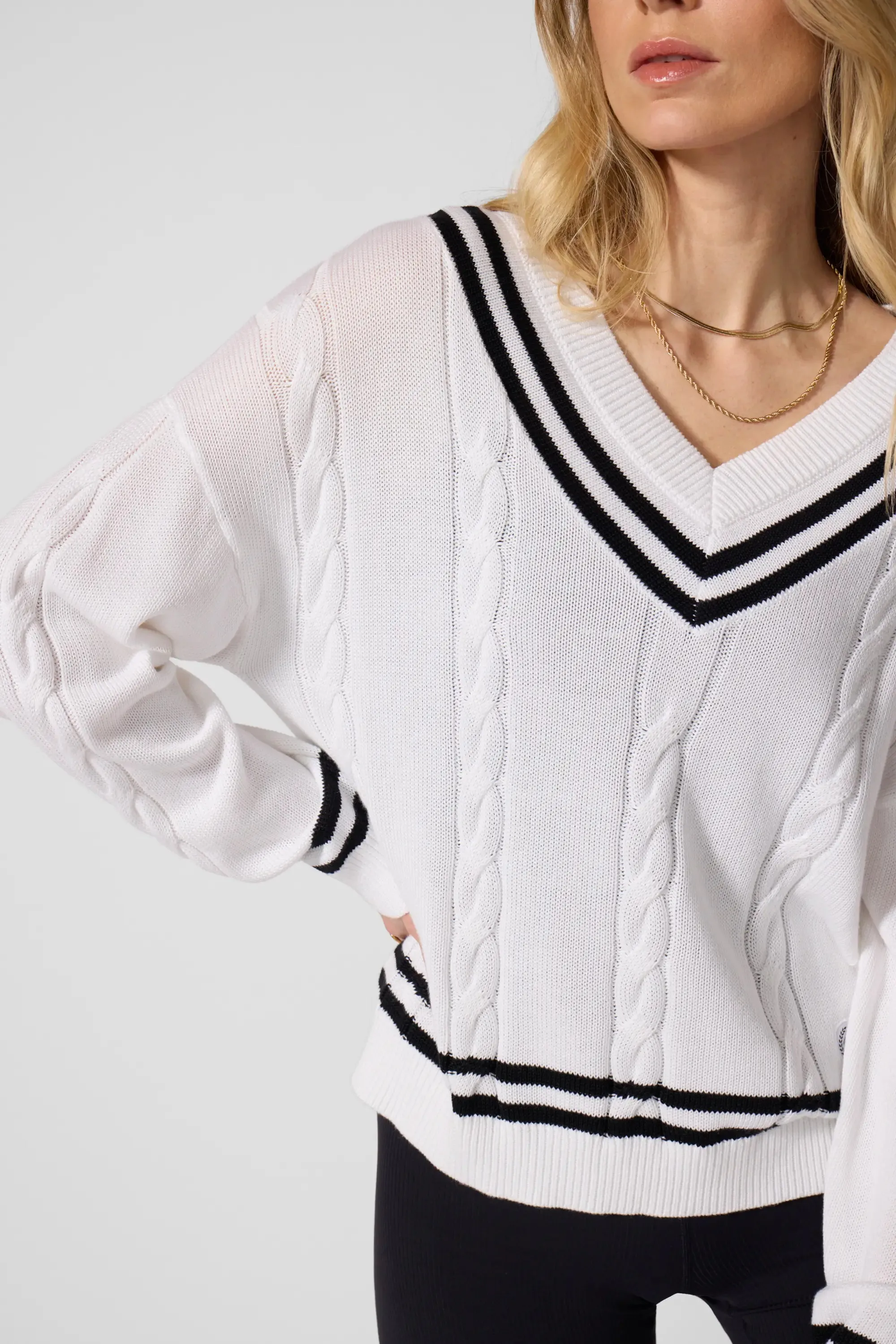 Club Sweater - Brilliant White/Black sold by MPG product image thumbnail 4