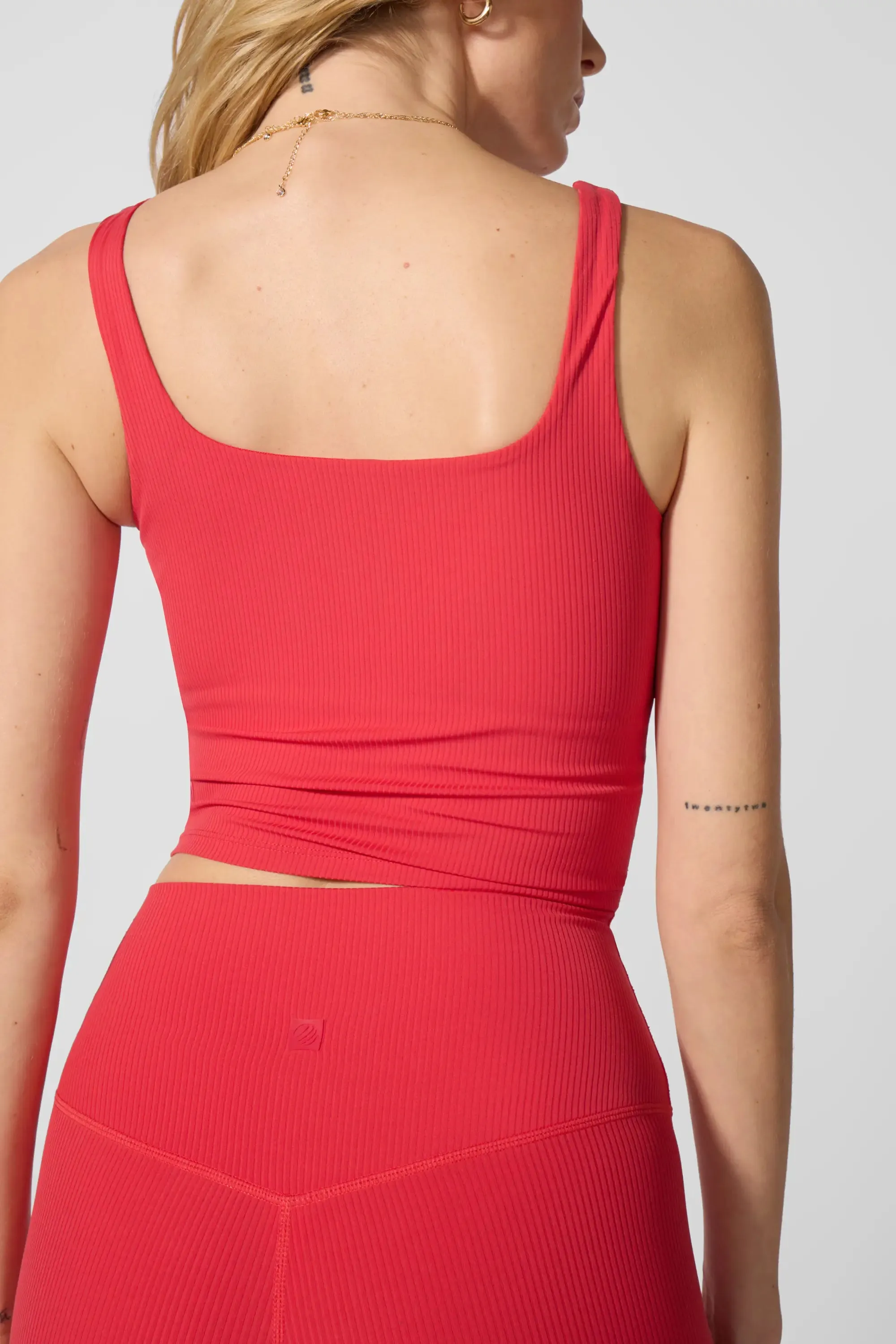 Ribbed Crop Tank with Support - Tomato Puree sold by MPG product image thumbnail 3