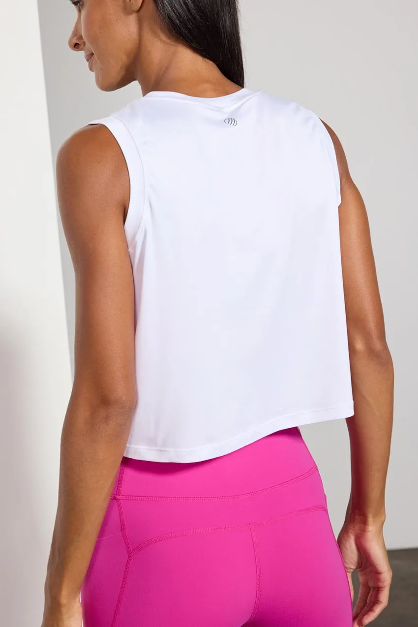 Pace Crop Tank Top - White sold by MPG product image thumbnail 3