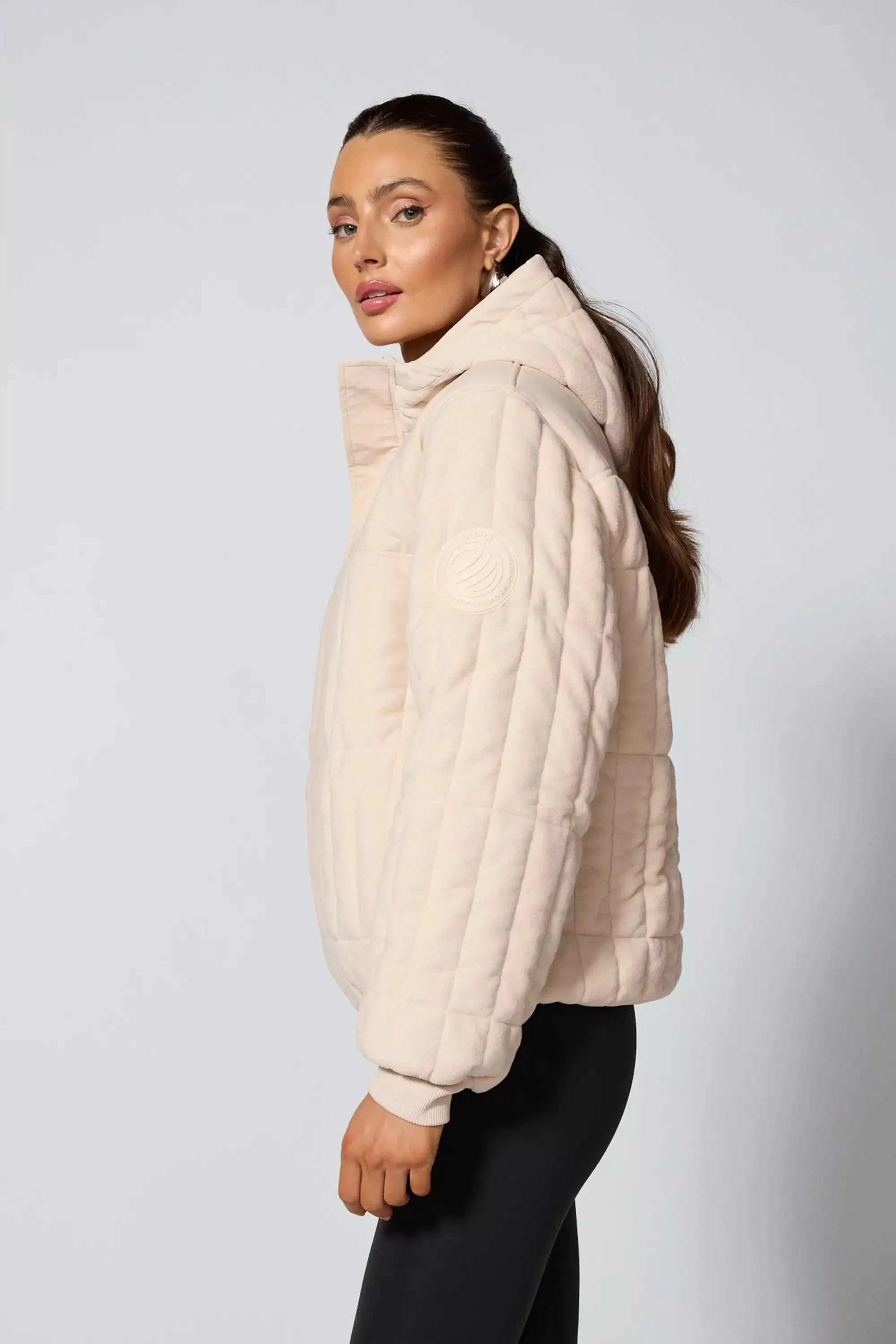 Plush Quilted Jacket - Stone sold by MPG product image thumbnail 3