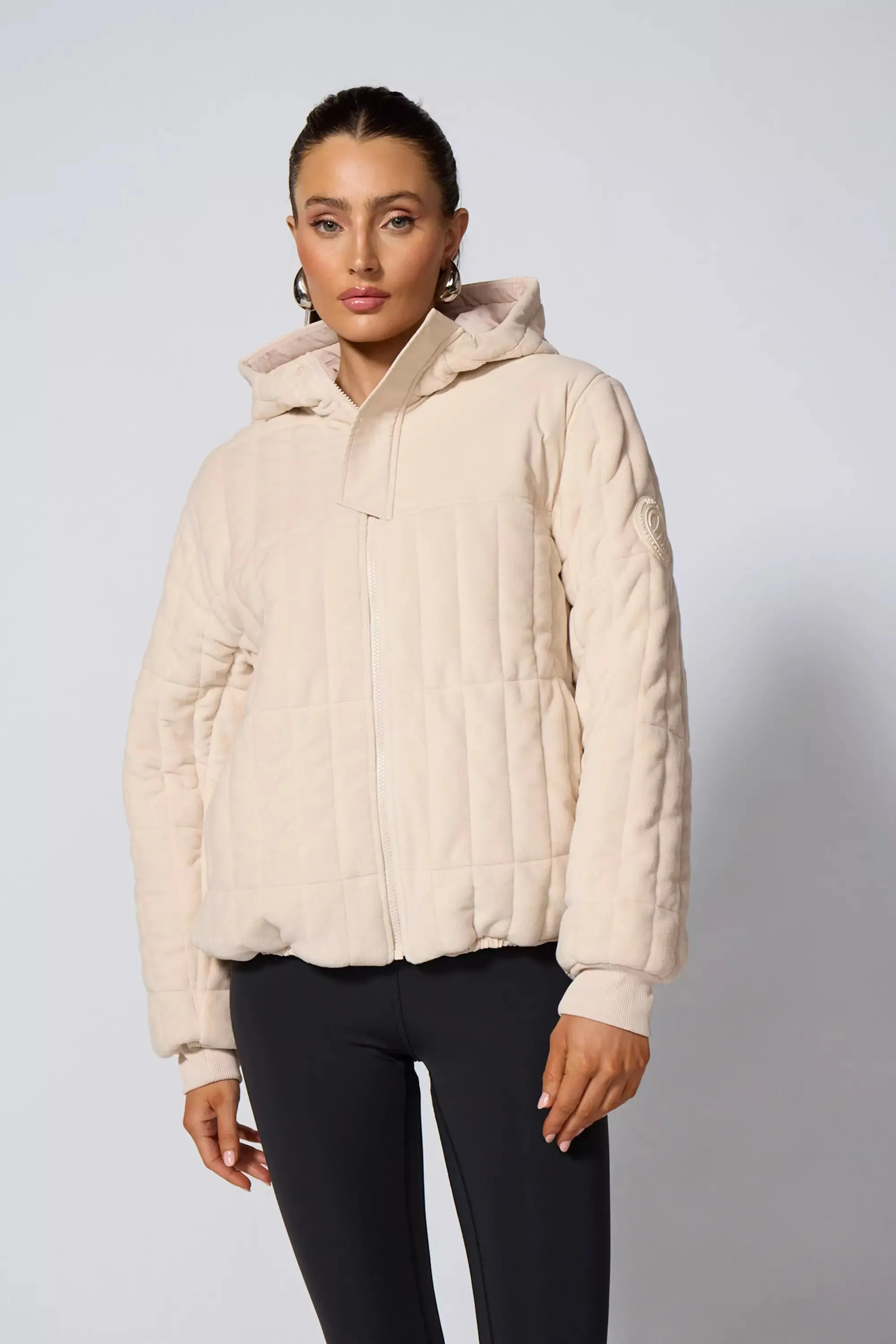 Plush Quilted Jacket - Stone sold by MPG