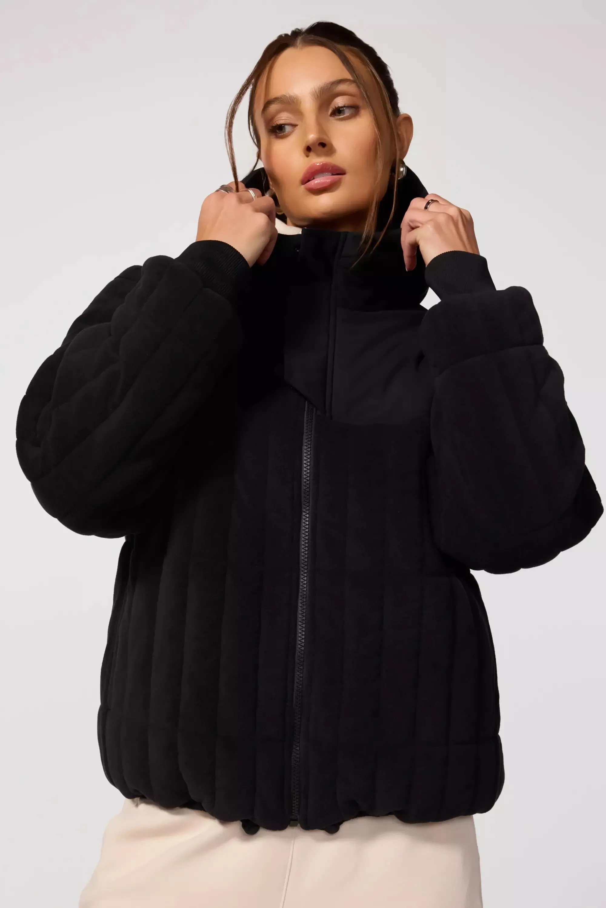 Plush Quilted Jacket - Black sold by MPG product image thumbnail 5