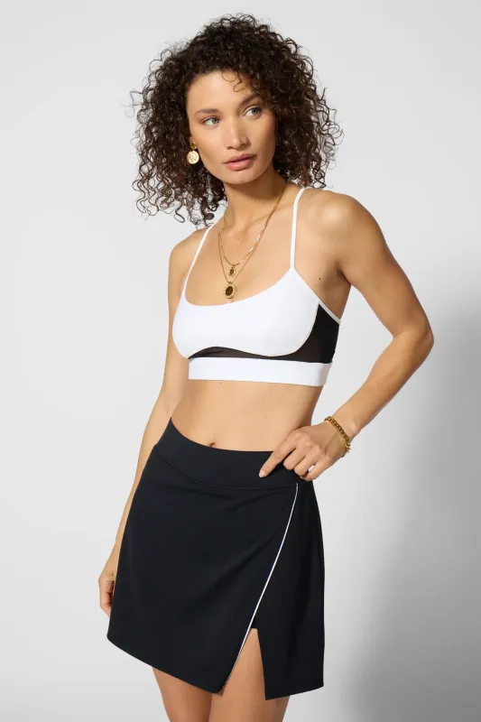 Sculpt Cross Back Bra - Black/Brilliant White sold by MPG