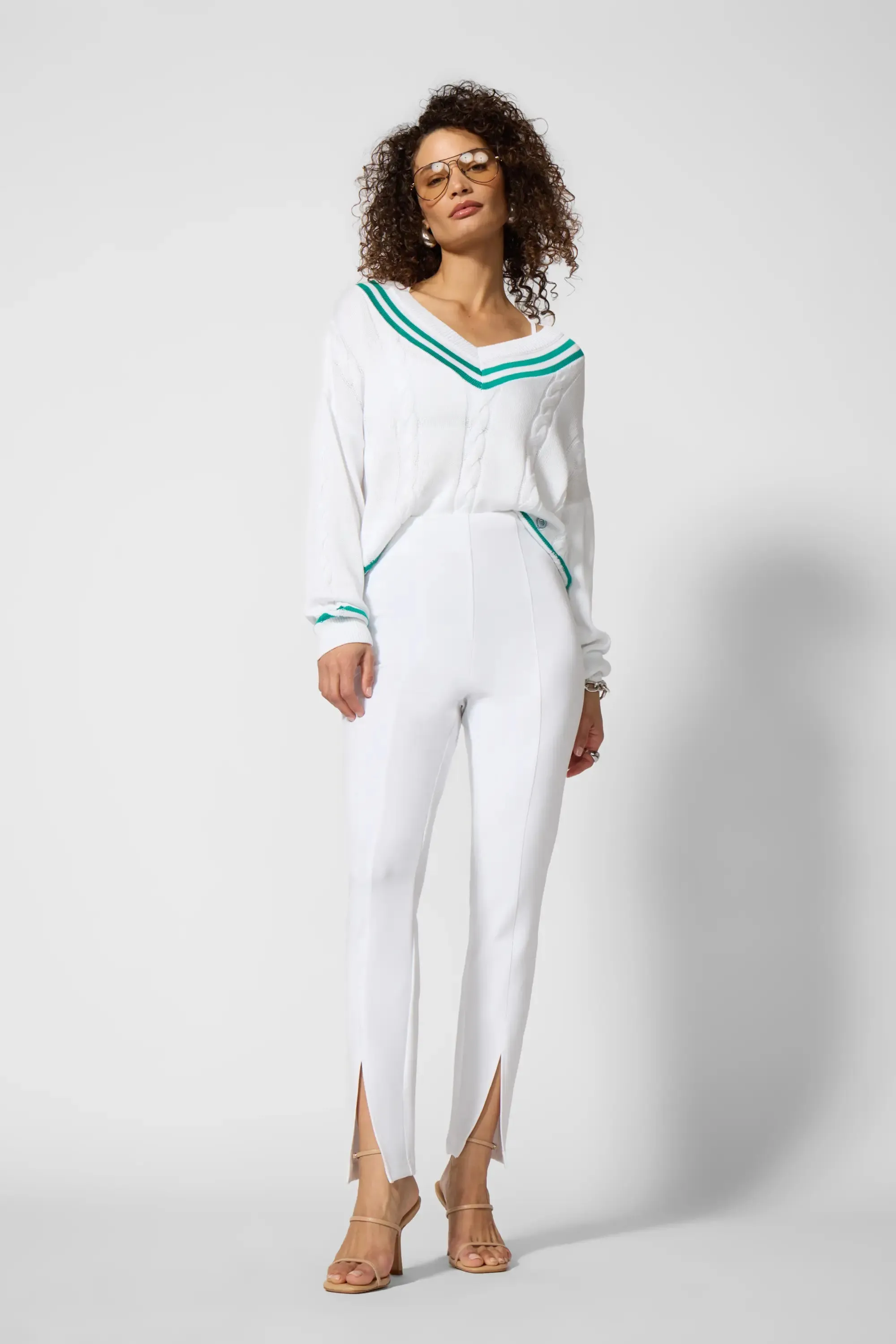 Front Slit Slim Pant - Brilliant White sold by MPG