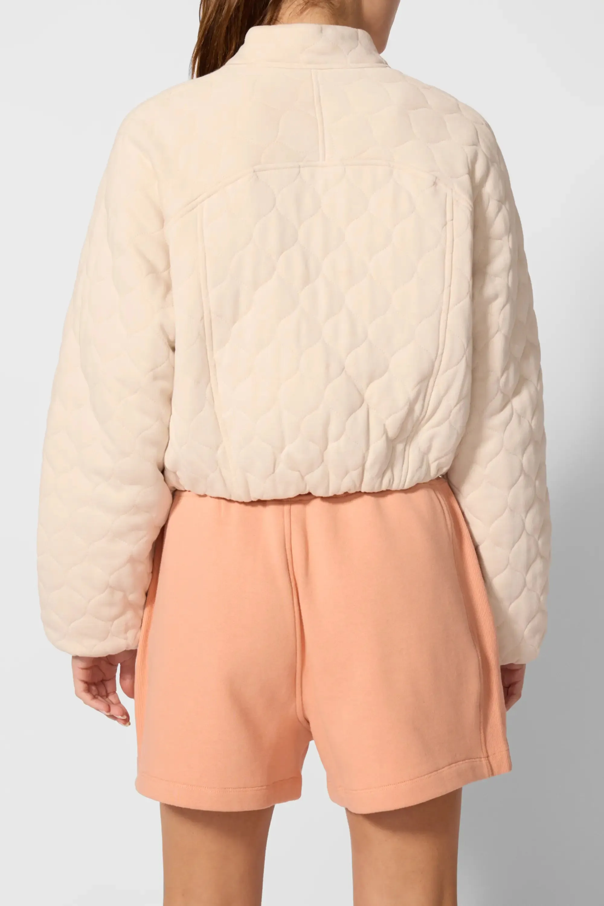 Flourish Quilted Cropped Jacket - Stone sold by MPG product image thumbnail 2