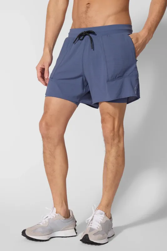 Aerate Run Short - Vintage Indigo sold by MPG