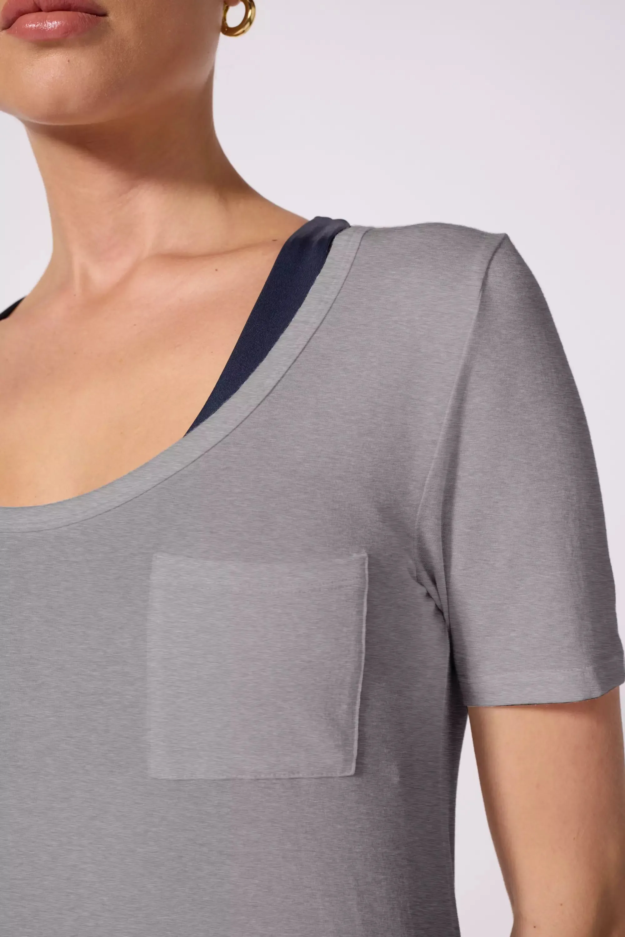 Breeze Pocket Tee - Htr Steel Grey sold by MPG product image thumbnail 2