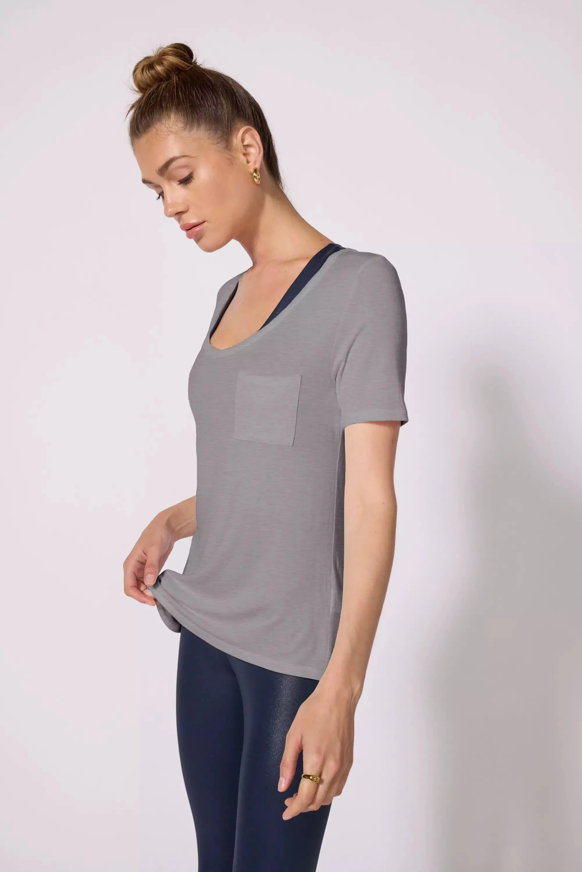 Breeze Pocket Tee - Htr Steel Grey sold by MPG product image thumbnail 5