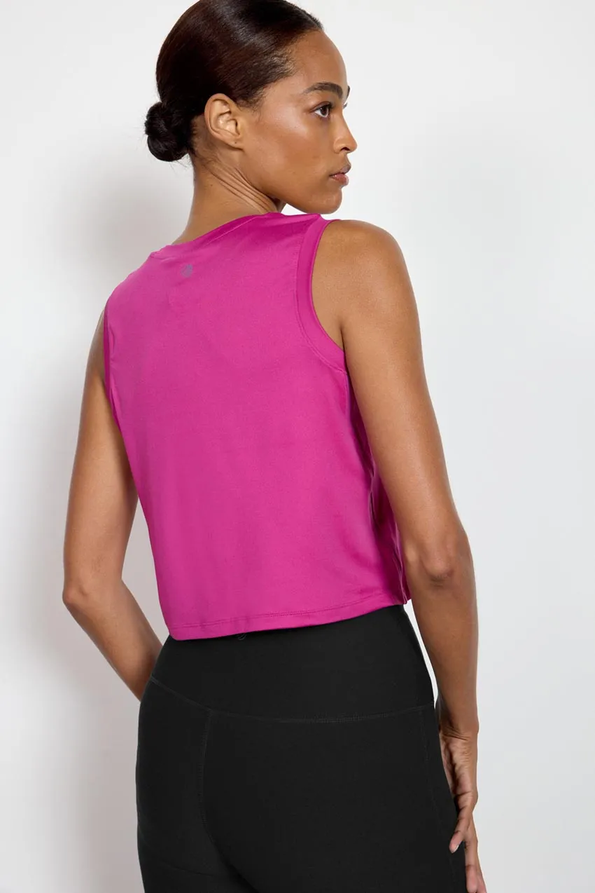 Pace Crop Tank Top - Fuchsia sold by MPG product image thumbnail 3