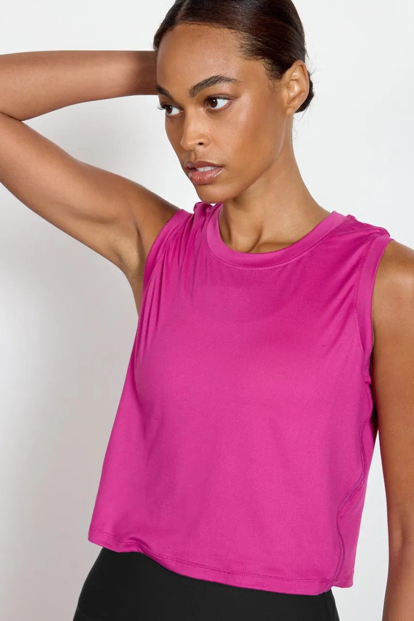 Pace Crop Tank Top - Fuchsia sold by MPG