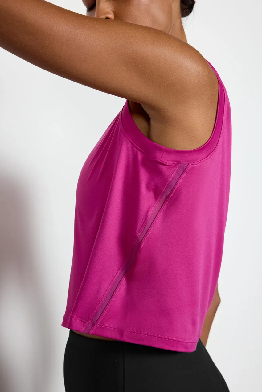 Pace Crop Tank Top - Fuchsia sold by MPG product image thumbnail 4
