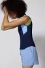 Vital 1/4 Zip Tank - Deep Navy/Hydrangea/Fern sold by MPG