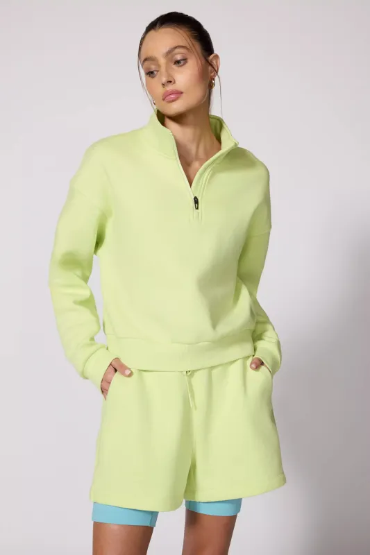 Luxefleece 1/4 Zip  - Shadow Lime sold by MPG