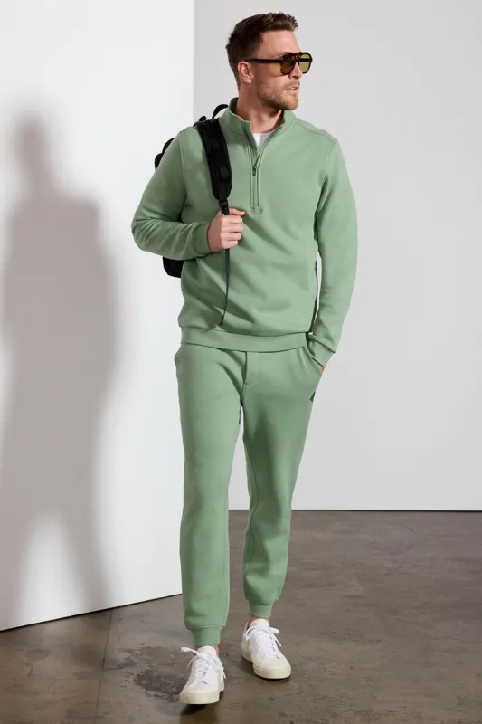 Men's Luxefleece 1/4 Zip  - Hedge Green sold by MPG