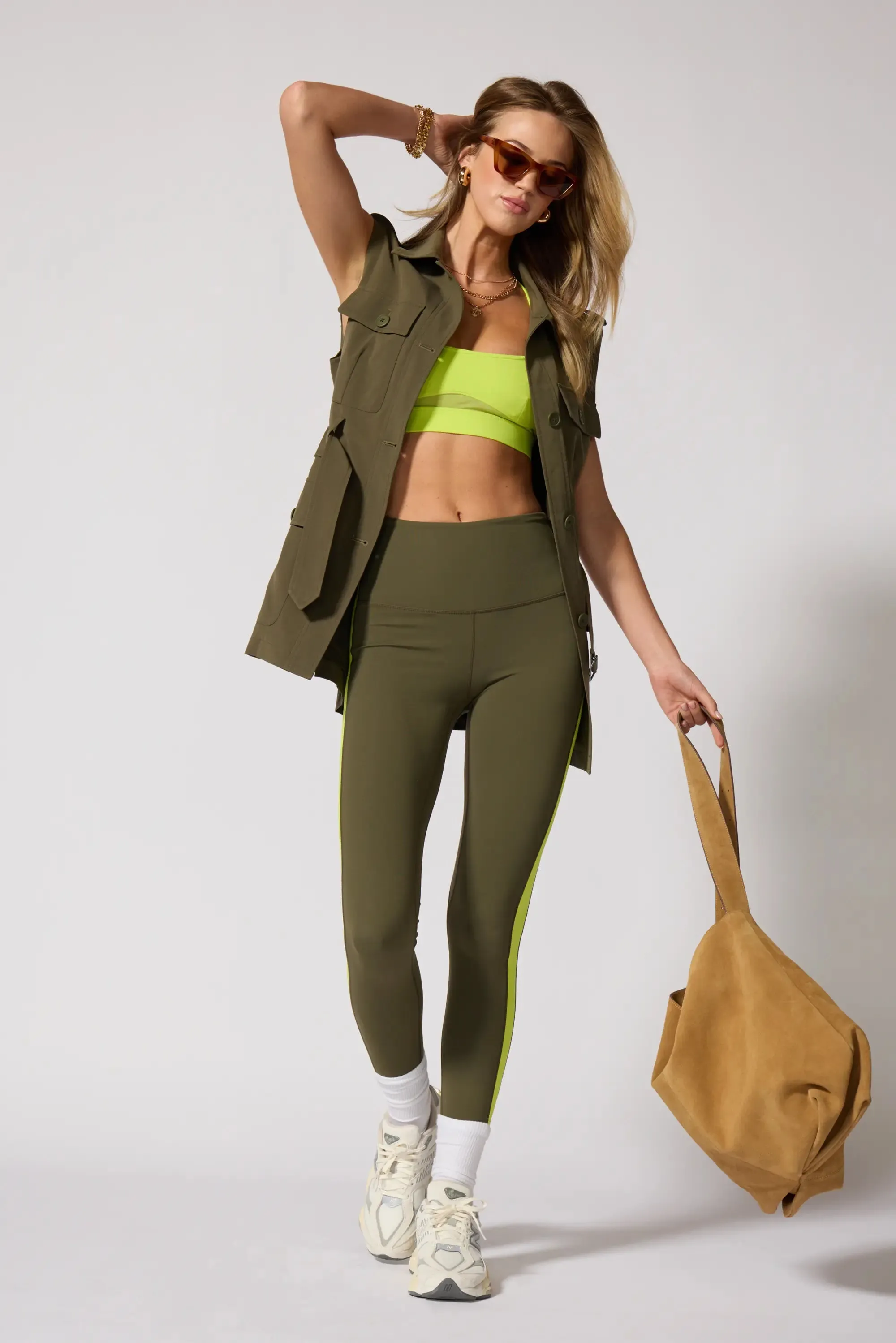 Sculpt Cross Back Bra - Acid Lime sold by MPG product image thumbnail 2