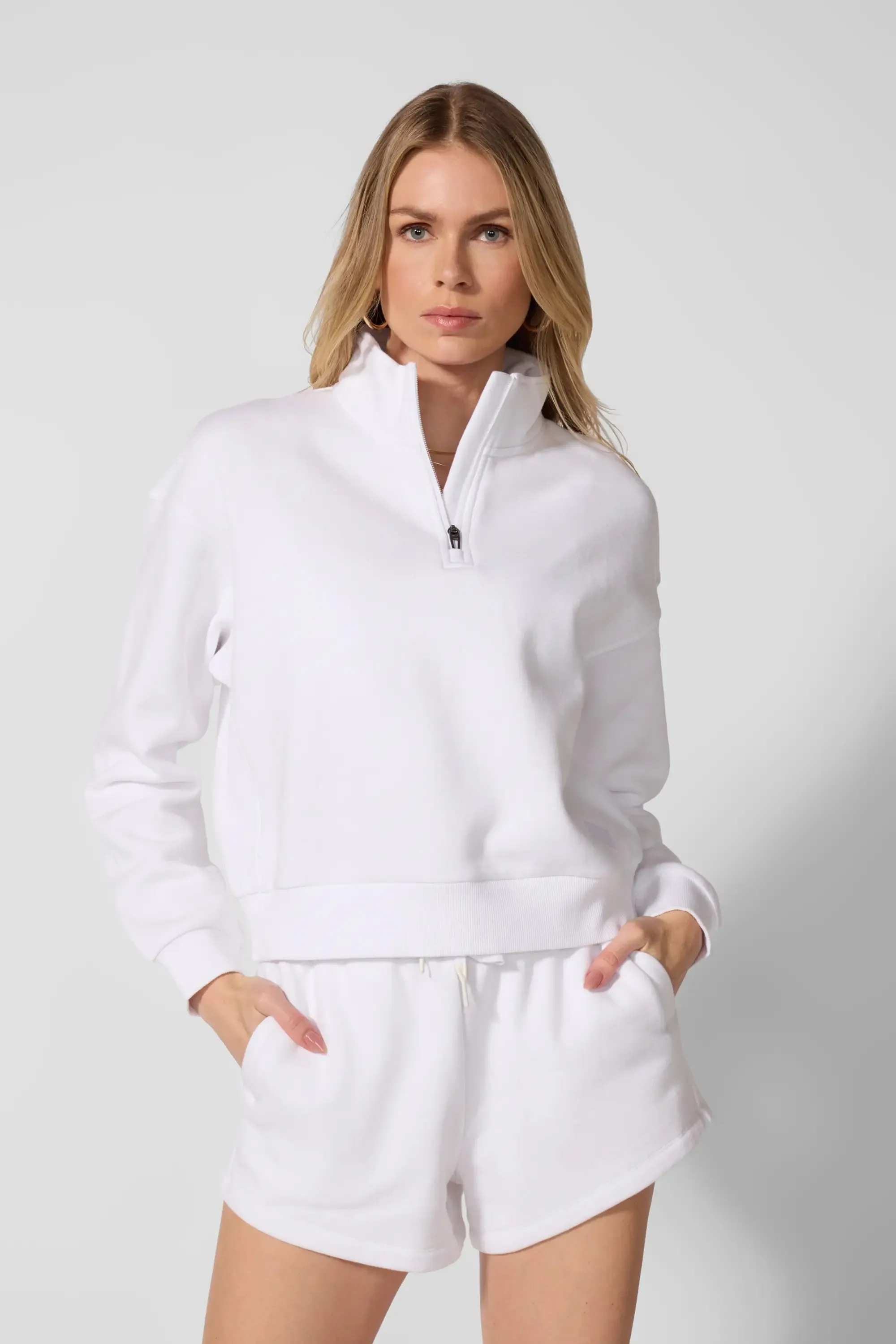 Luxefleece 1/4 Zip - Brilliant White sold by MPG