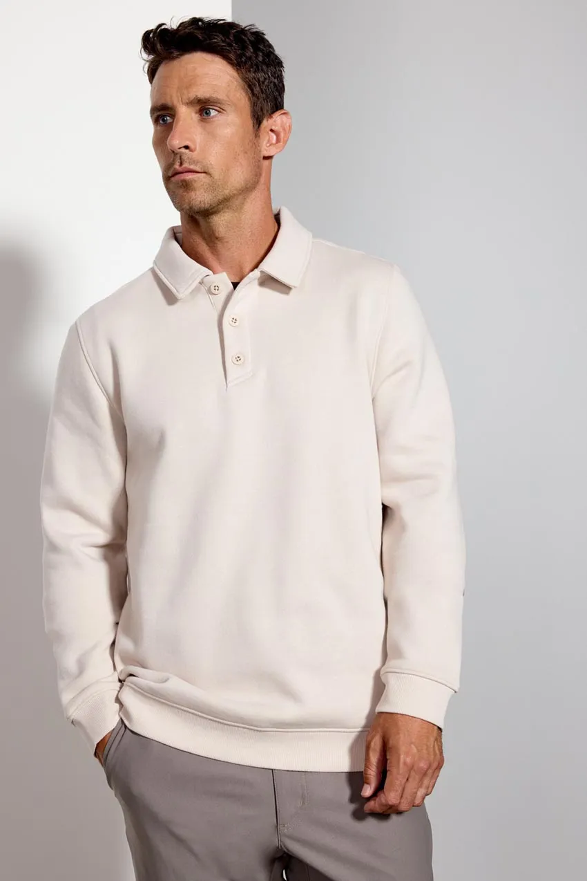 Men's Luxefleece Polo - Stone sold by MPG
