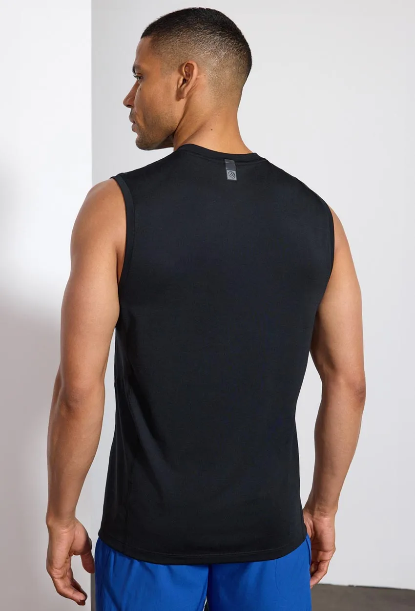 Performance Knit Tank with Mesh Panel - Black sold by MPG product image thumbnail 3