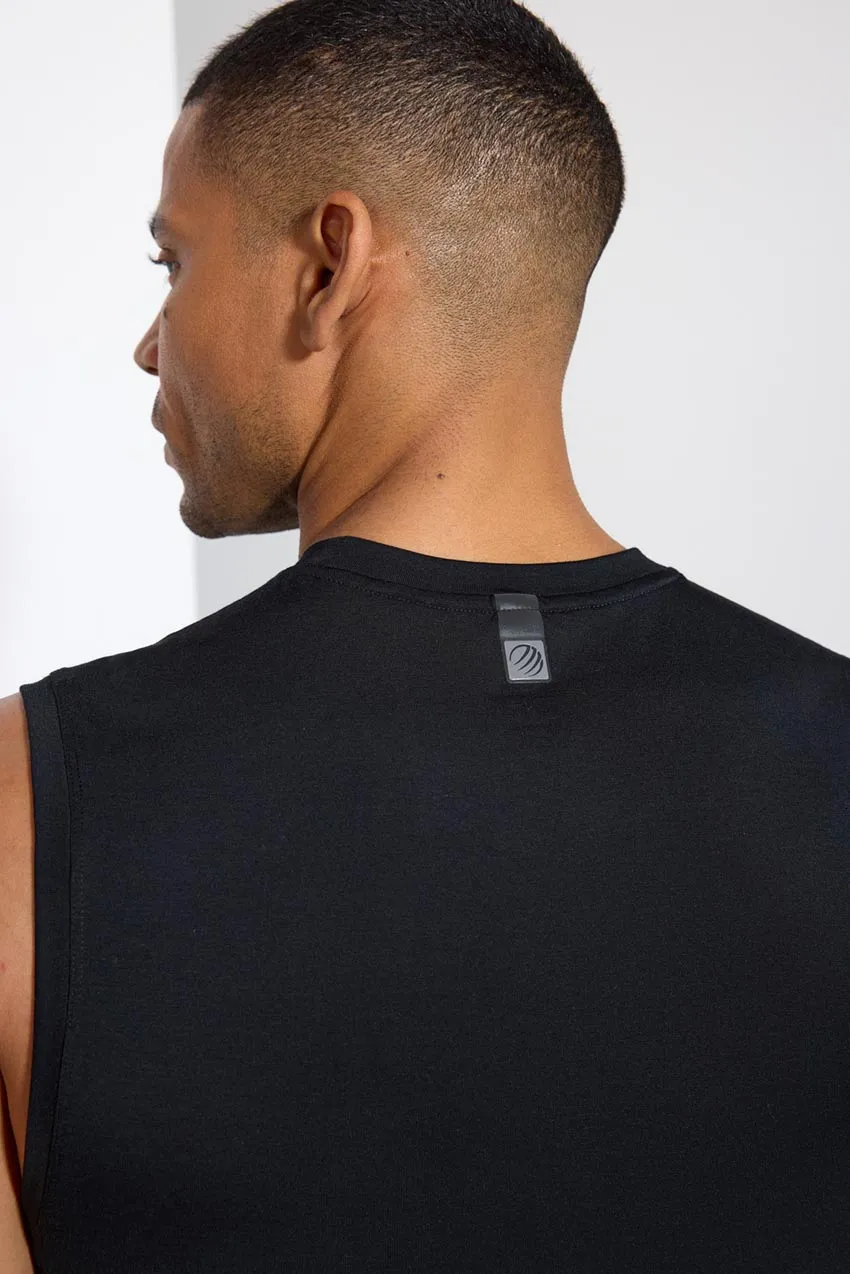 Performance Knit Tank with Mesh Panel - Black sold by MPG product image thumbnail 5