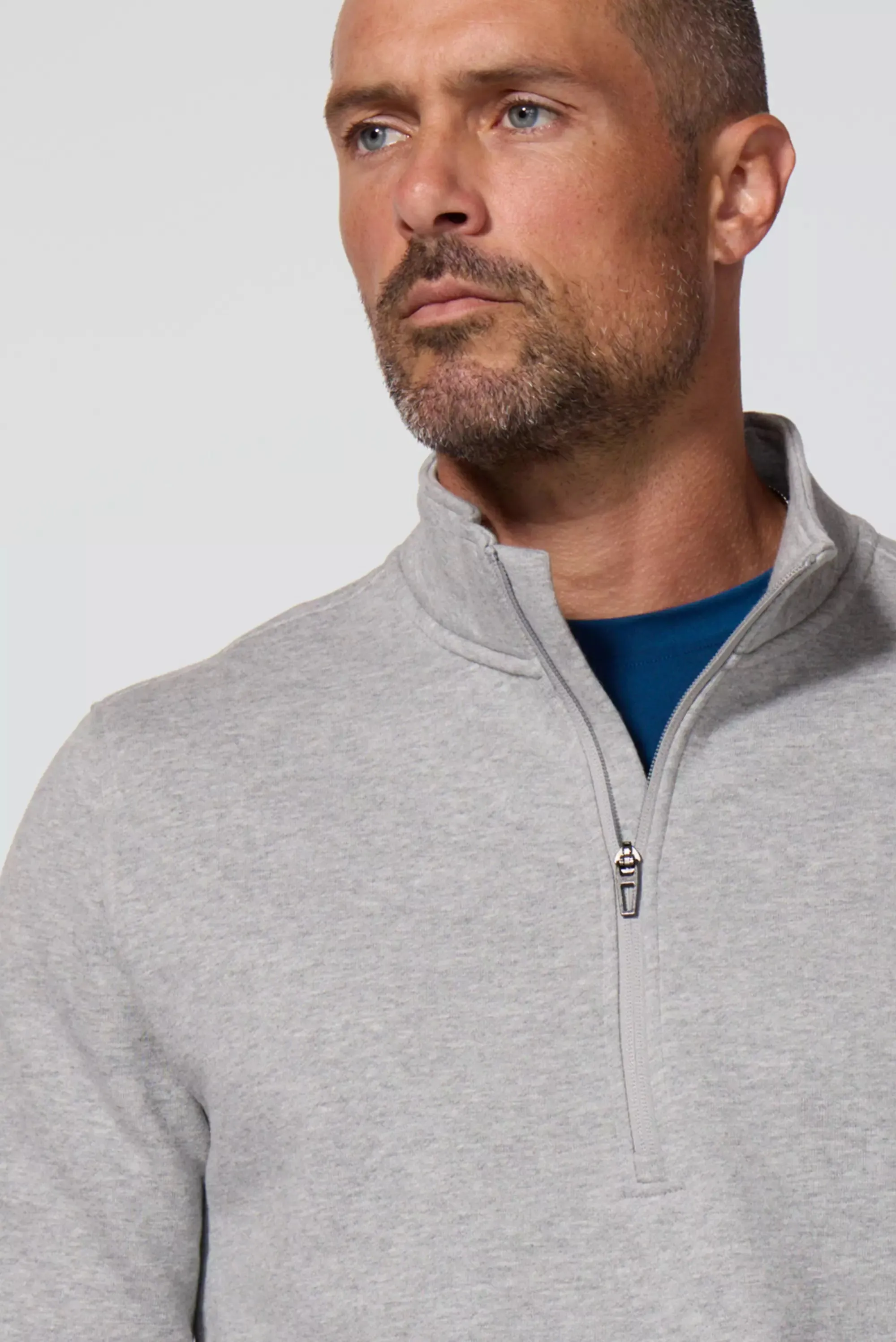 Men's Luxefleece 1/4 Zip - Htr Concrete sold by MPG product image thumbnail 3