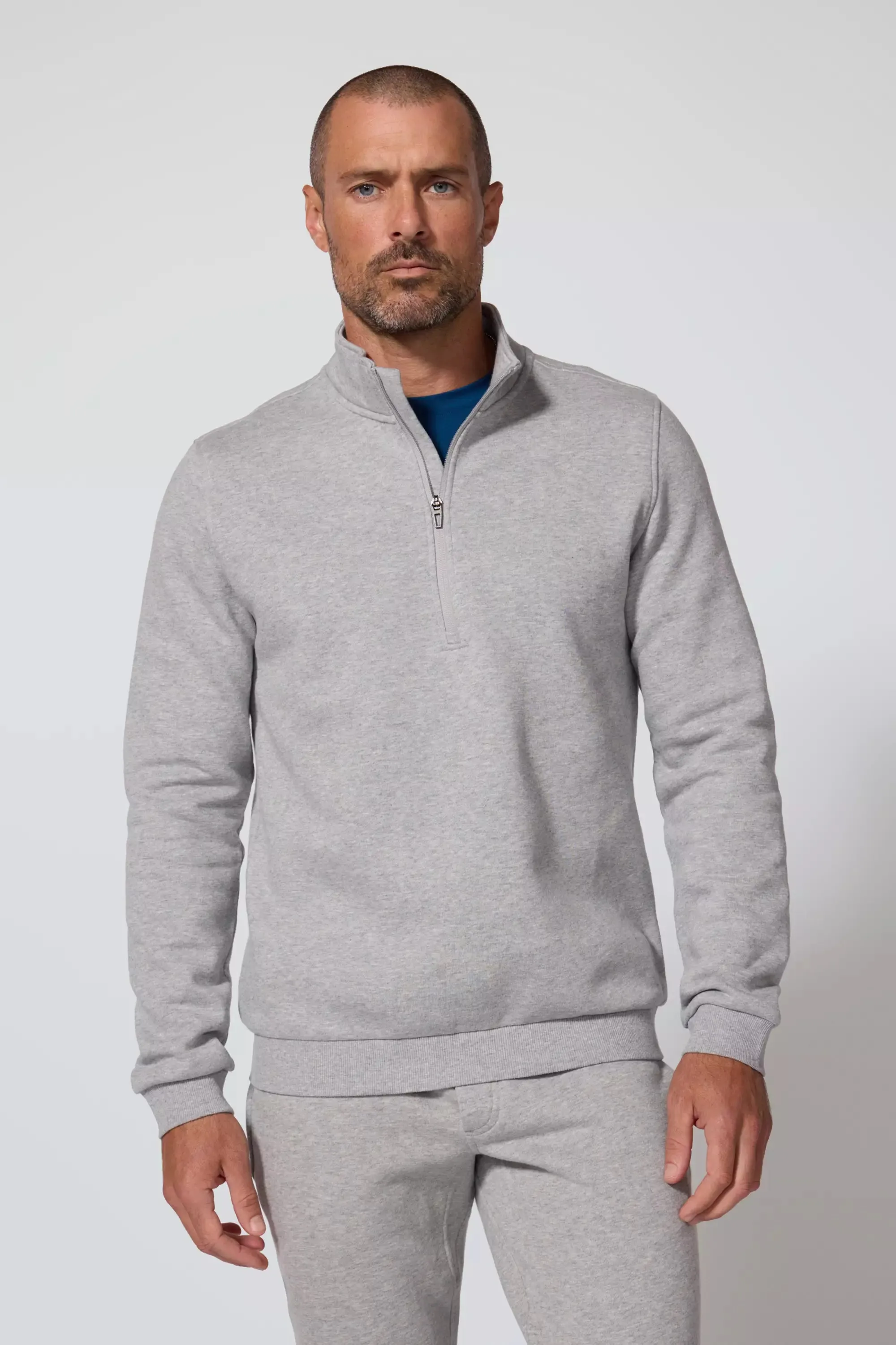 Men's Luxefleece 1/4 Zip - Htr Concrete sold by MPG