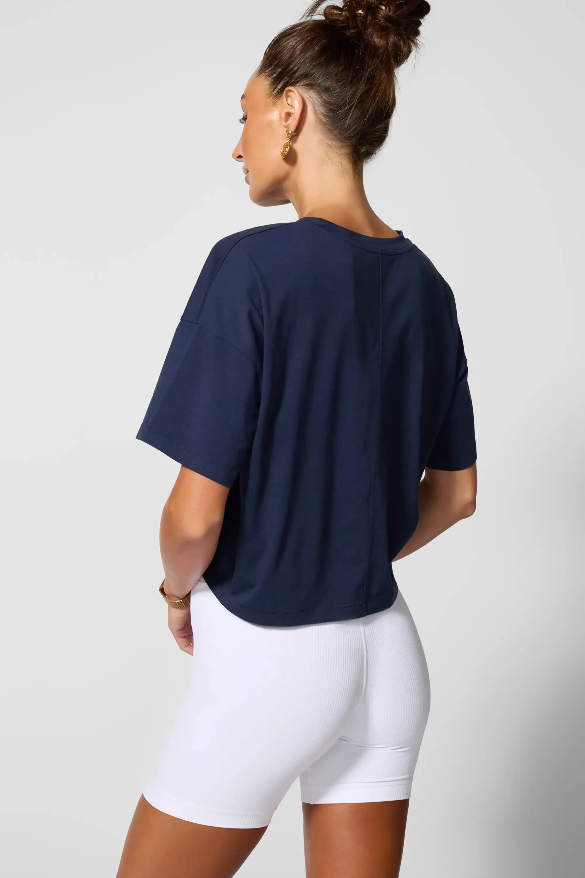 Pima Cotton Boyfriend Tee - Navy Blazer sold by MPG product image thumbnail 3