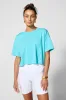 Pima Cotton Boyfriend Tee - Sea Jet sold by MPG
