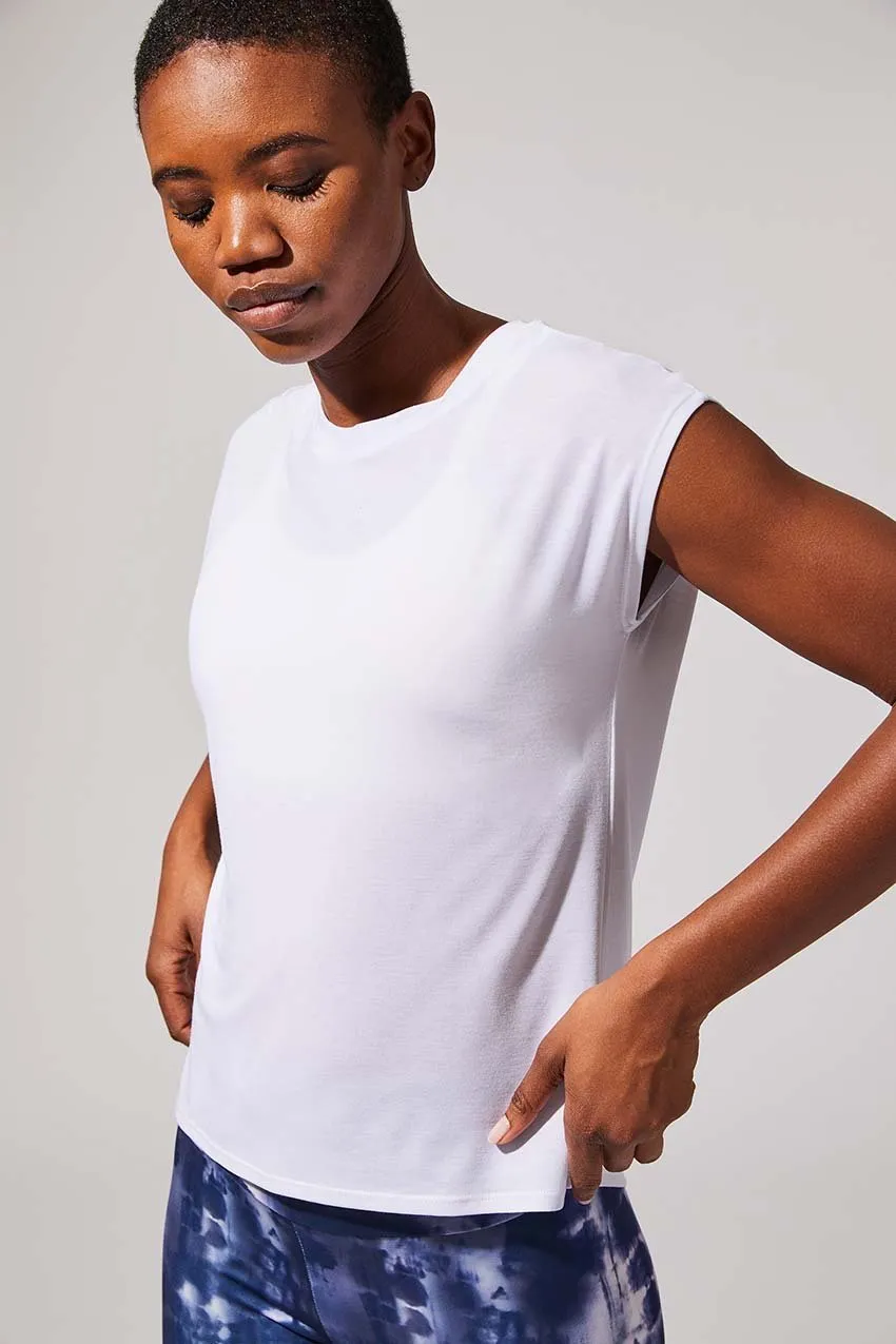 Dynamic Sleeveless Top - White sold by MPG