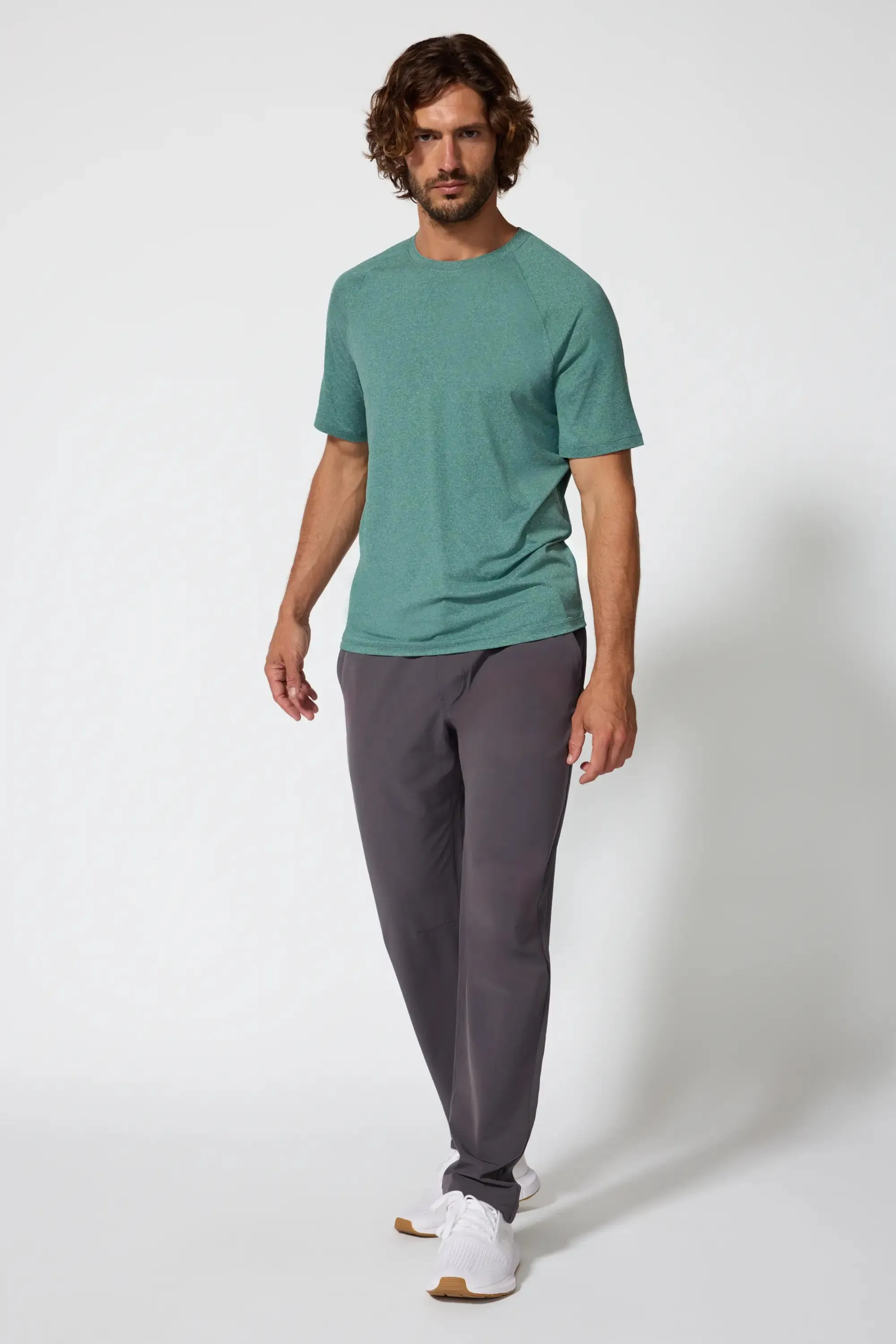 Pace Long Sleeve Tech Tee - Htr Rain Forest sold by MPG product image thumbnail 2