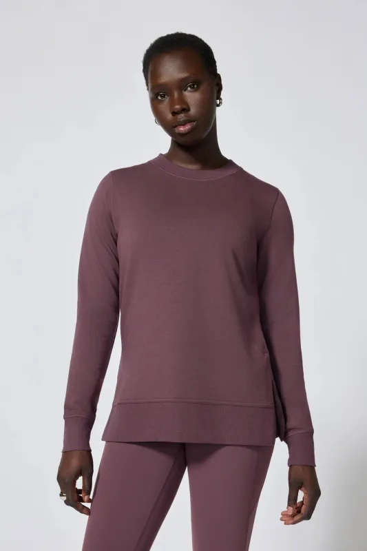 Cozy Fleece Relaxed Pullover - Huckleberry sold by MPG