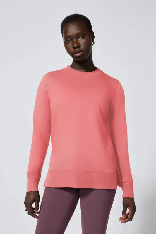 Cozy Fleece Relaxed Pullover - Mineral Red sold by MPG