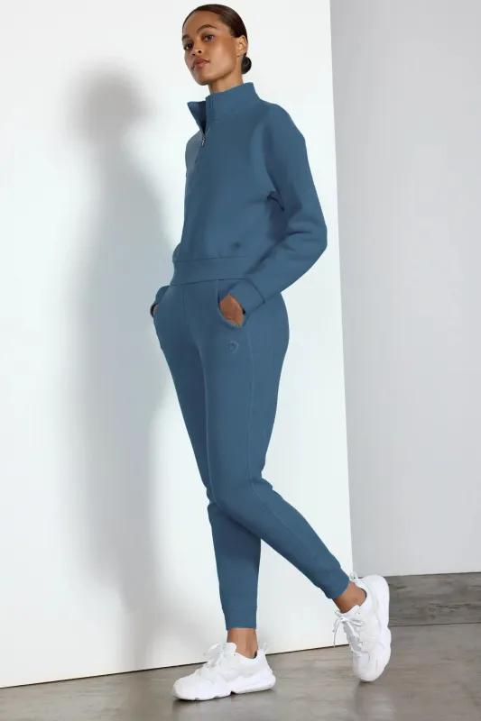 Luxefleece 1/4 Zip  - Petrol Blue sold by MPG
