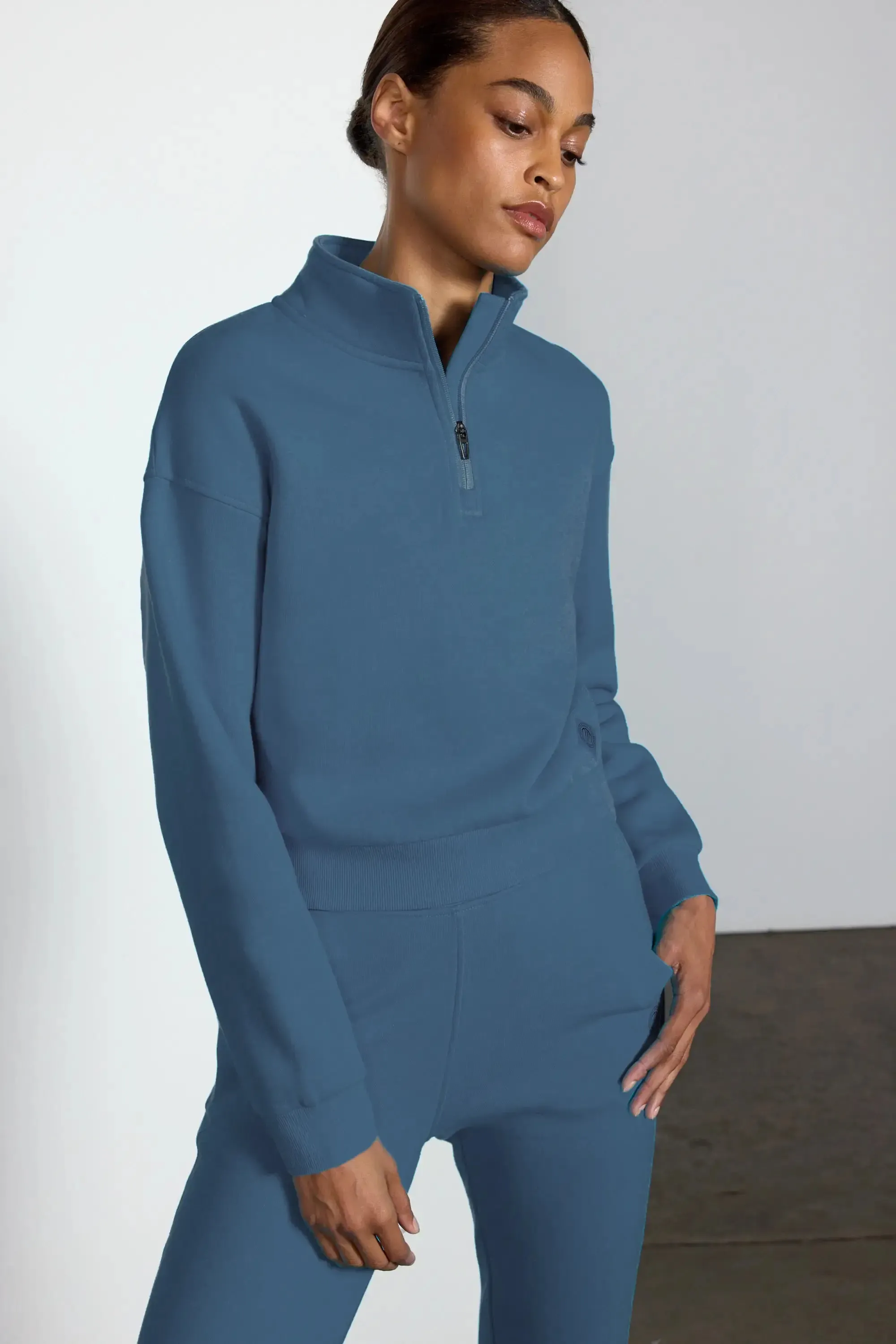 Luxefleece 1/4 Zip - Petrol Blue sold by MPG product image thumbnail 4