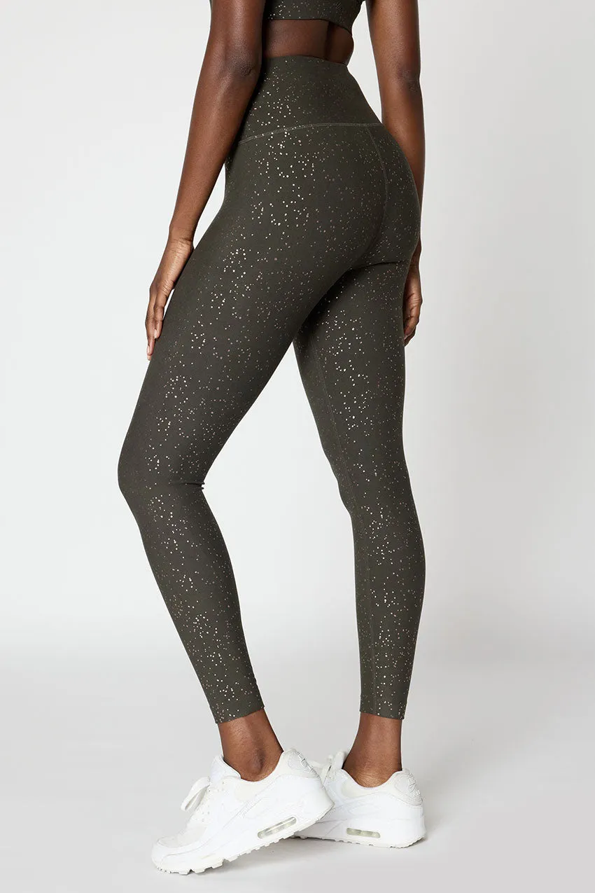 Explore High-Waisted Glitz Print 25" Legging Peached sold by MPG