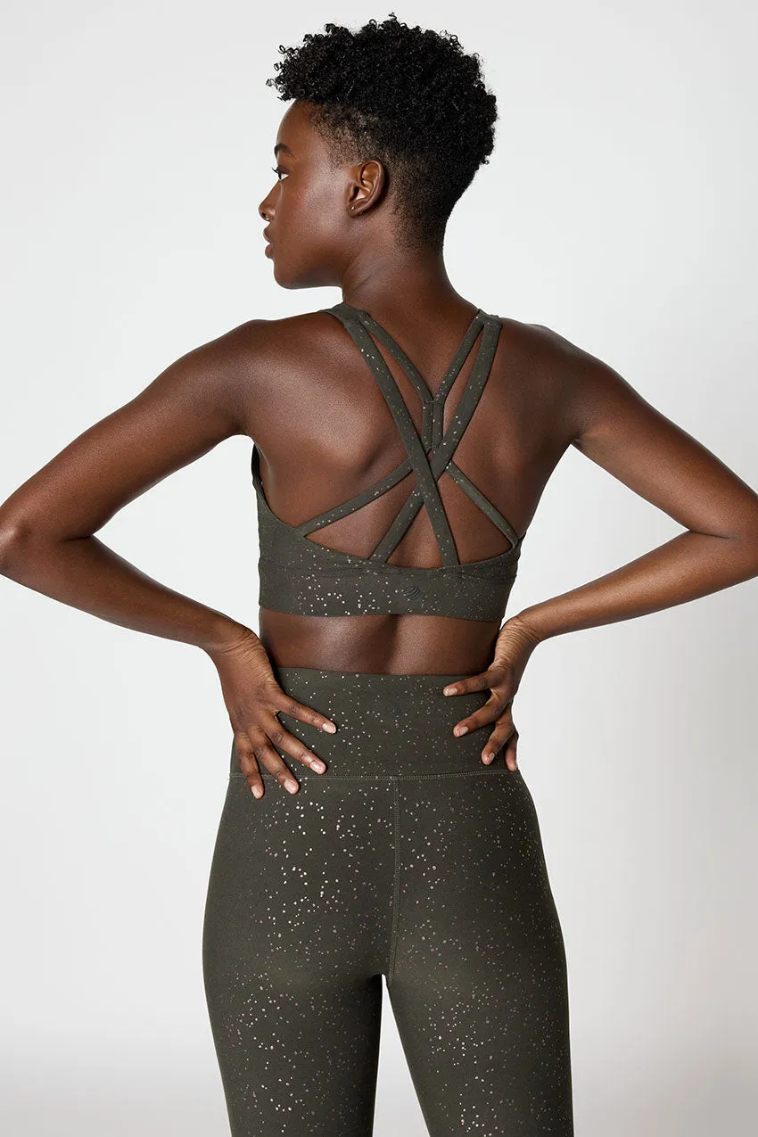 Explore Multi-Strap Glitz Print Sports Bra Peached sold by MPG product image thumbnail 5