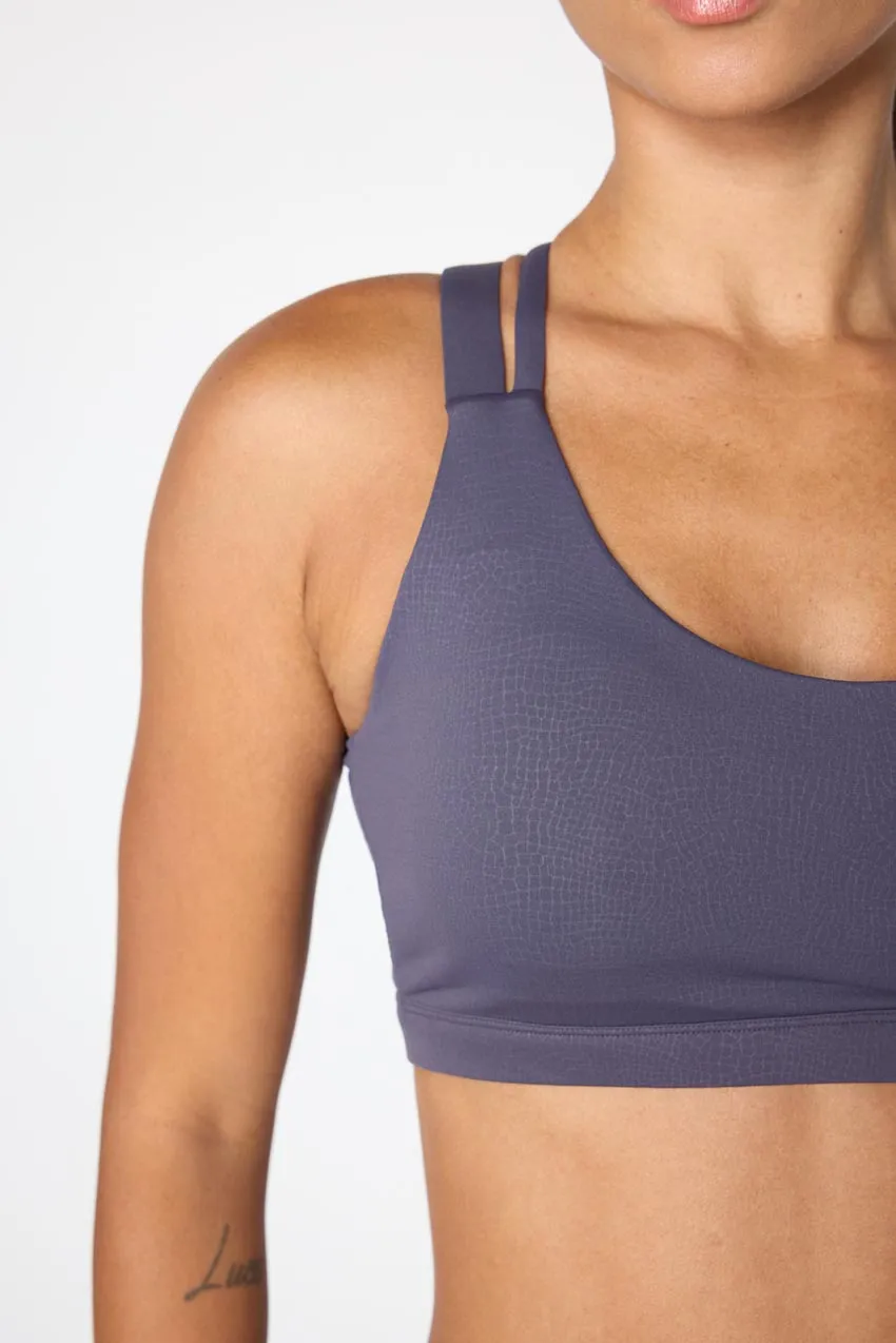 Vital Asymmetric Strap Medium Support Crackle Print Sports Bra sold by MPG product image thumbnail 4