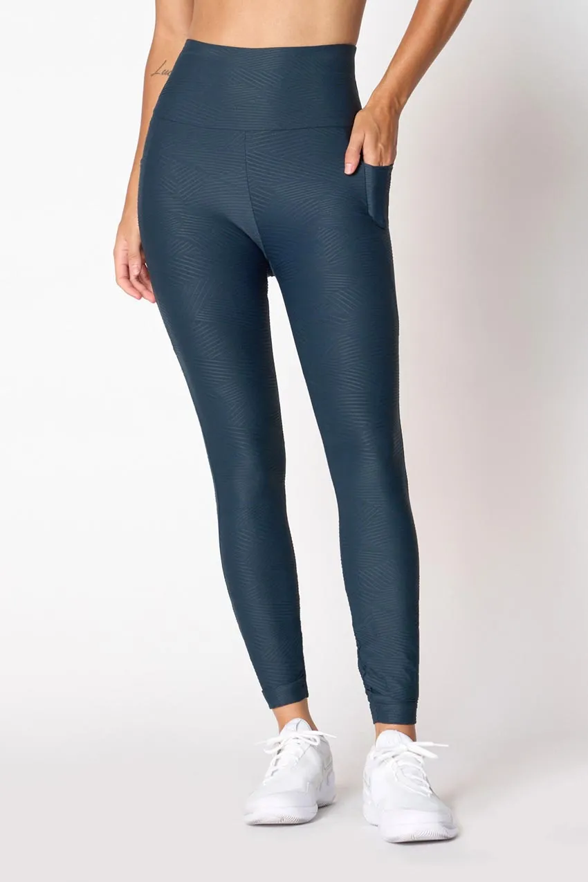 Tangent High-Waisted 26" Side Pocket 3D Geo Legging sold by MPG