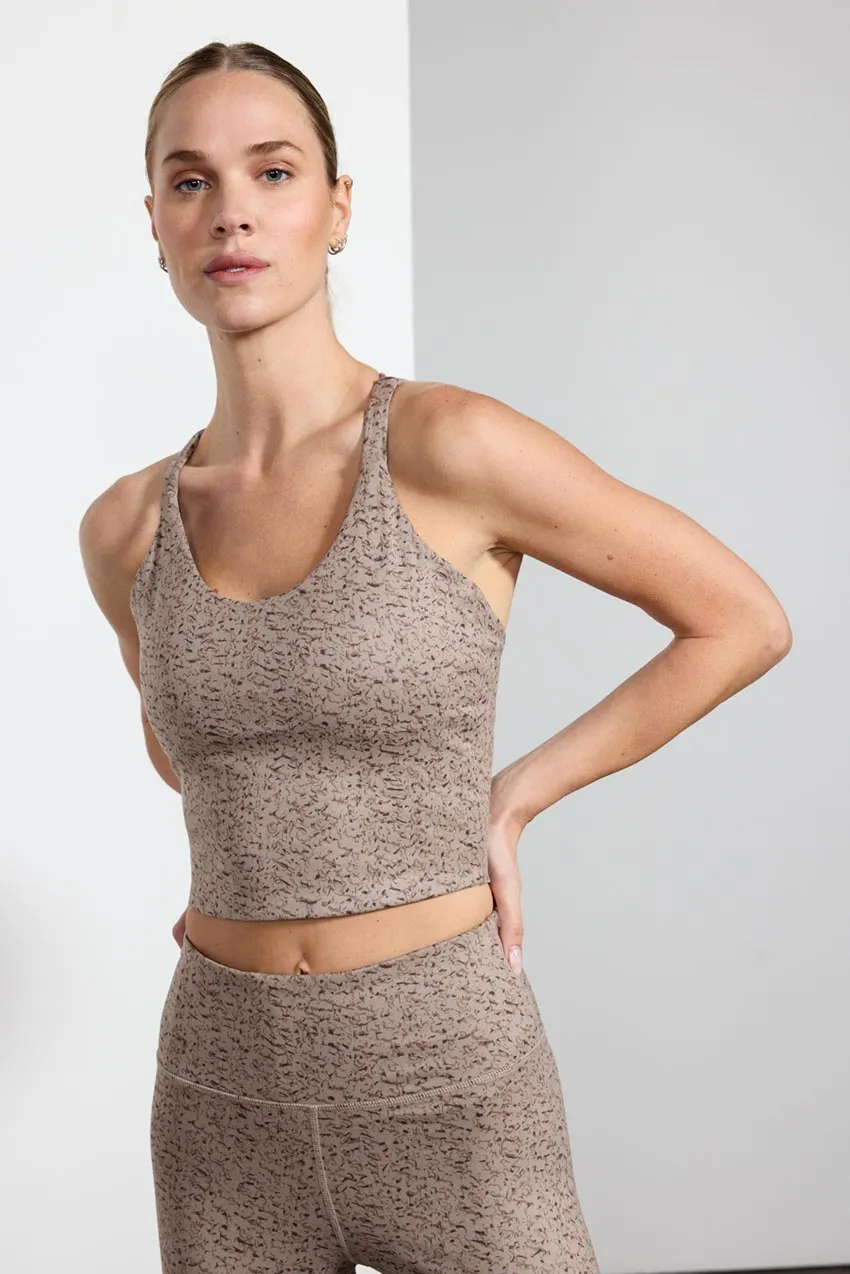 Explore Longline Light Support Printed Sports Bra Peached sold by MPG product image thumbnail 3