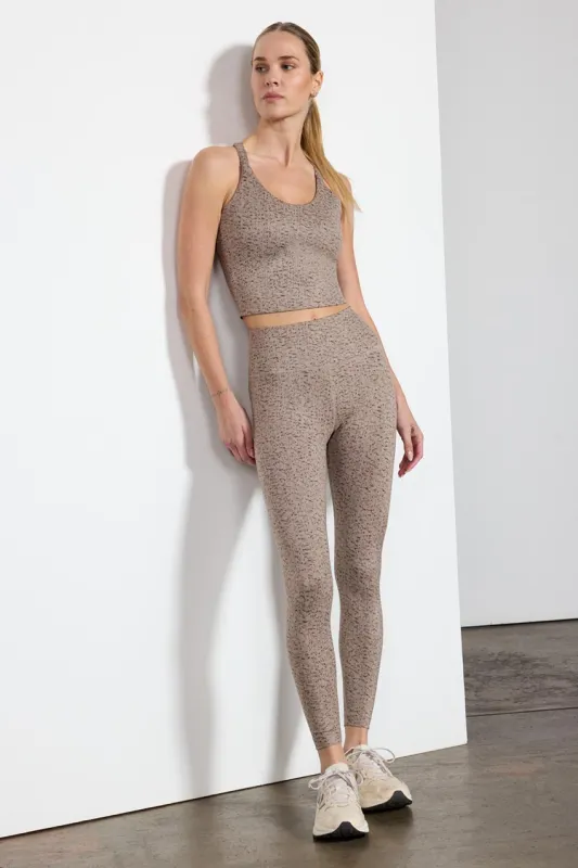 Explore Longline Light Support Printed Sports Bra Peached sold by MPG