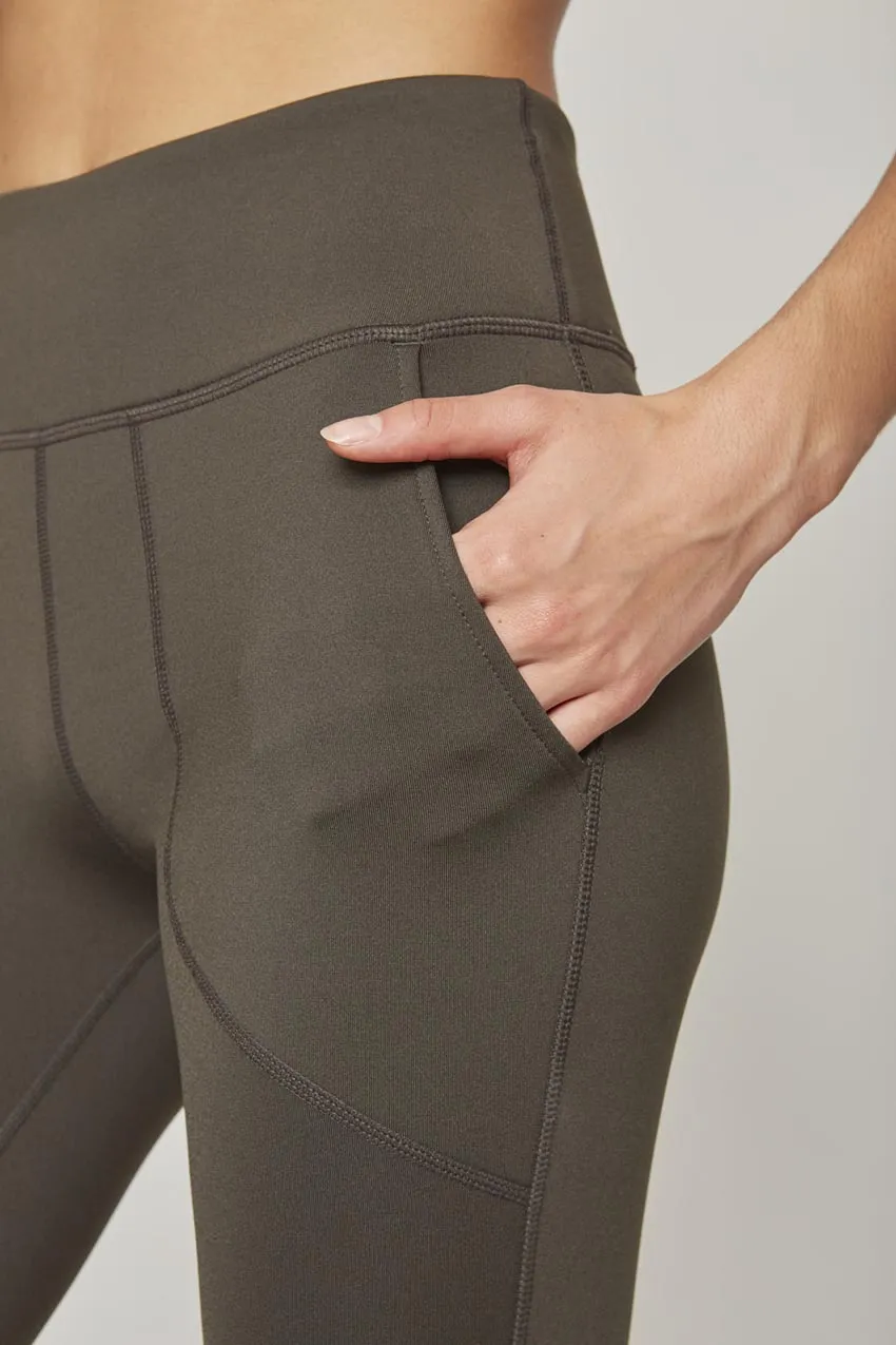Explore Mid-Waisted 27" Thermal Legging - Moss sold by MPG product image thumbnail 5