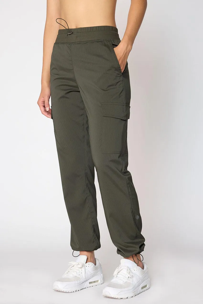 Eclipse High-Waisted 30" Lined Shadow Stripe Cargo Pant sold by MPG product image thumbnail 4