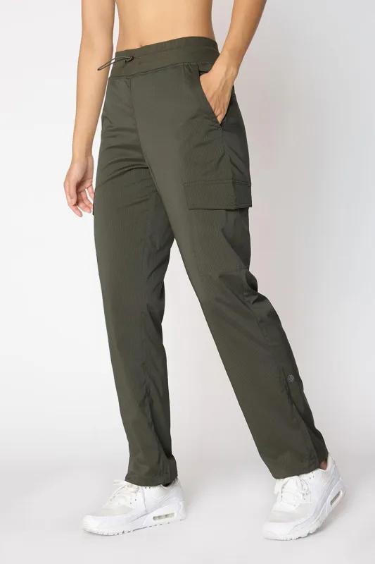 Eclipse High-Waisted 30" Lined Shadow Stripe Cargo Pant sold by MPG