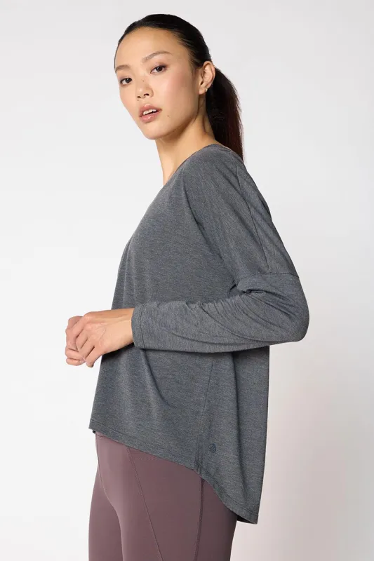 Dynamic V-Neck Relaxed Long Sleeve Shirt sold by MPG