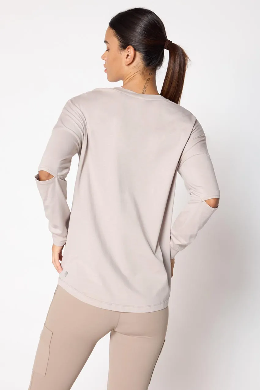 Calm Oversized Long Sleeve Shirt with Elbow Slit sold by MPG product image thumbnail 3