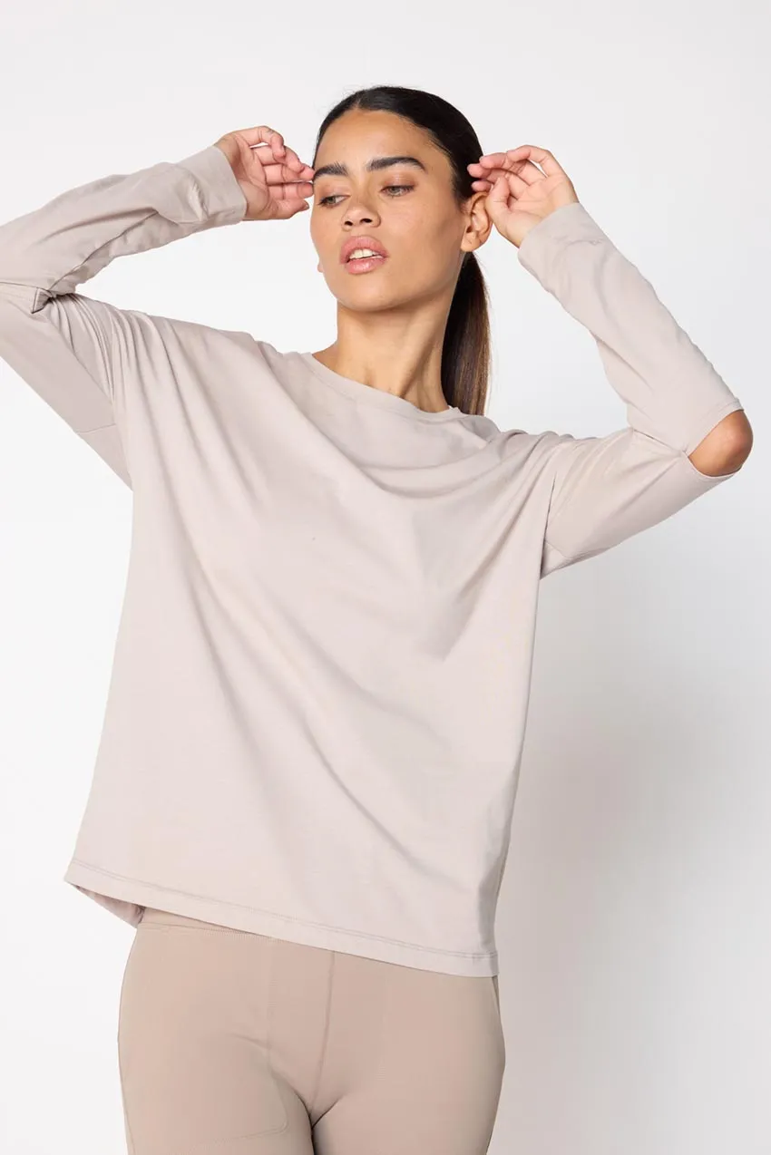 Calm Oversized Long Sleeve Shirt with Elbow Slit sold by MPG product image thumbnail 4