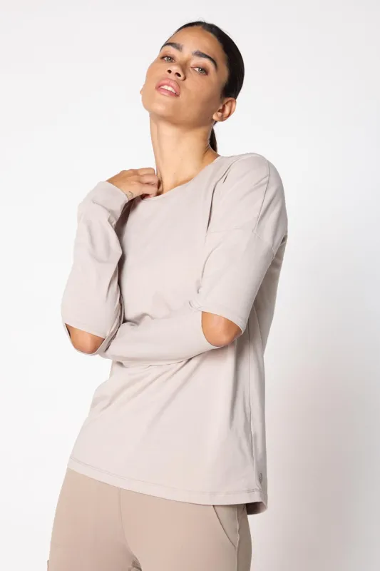 Calm Oversized Long Sleeve Shirt with Elbow Slit sold by MPG