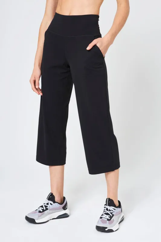 Vital High-Waisted 24" Cropped Pant Peached - Black sold by MPG