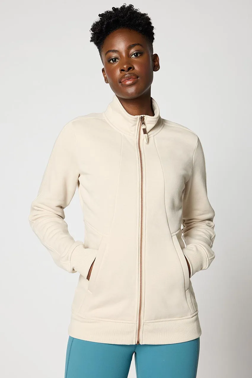 Ease Organic Cotton Zip-Up with Standing Collar sold by MPG